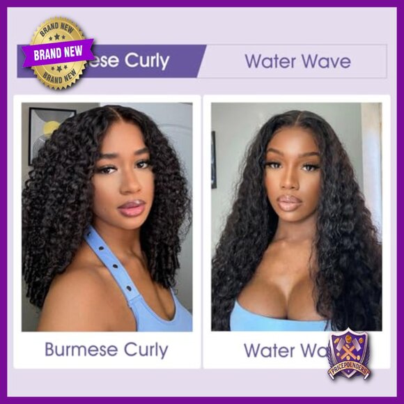 13x6 Lace Front Human Hair Wig 180% Density Burmese Curly 20 Inch main image 4